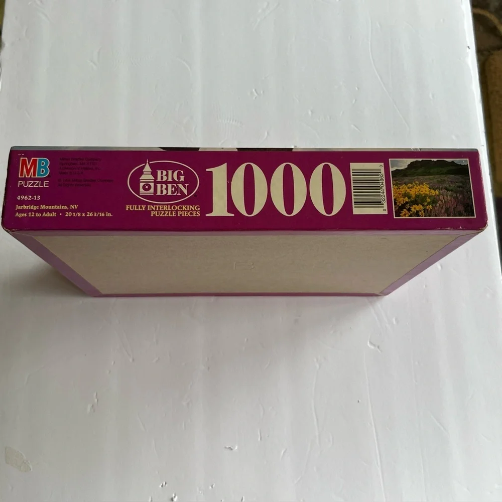Milton Bradley Puzzle Jarbridge Mountains 1000 Pieces 1994 Nevada USA Sealed